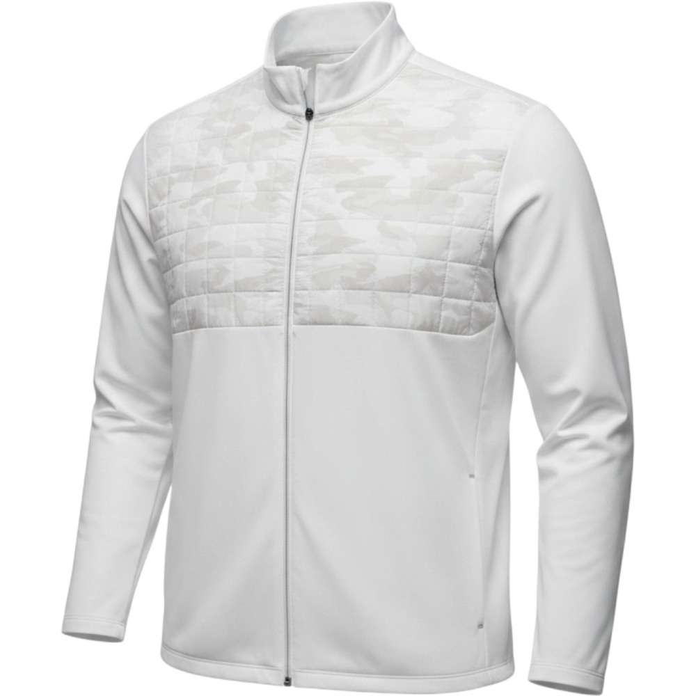 Johnnie-O Performance Mens XL White Camo Quilted Full Zip Golf Jacket Mock Neck